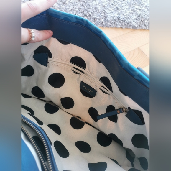 Kate Spade turquoise canvas tote bag - Picture 4 of 15